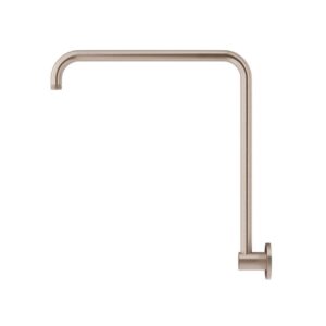 front view of Meir High Rise Shower Arm Champagne Rose Gold