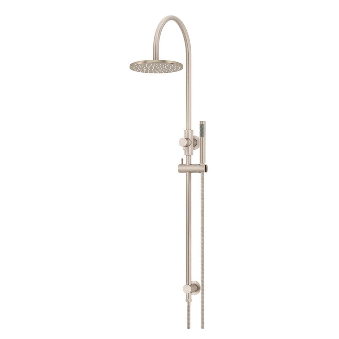 Meir 200/ 300mm Round Gooseneck Shower Set with Slim Hand Shower Champagne Rose Gold - Image 2