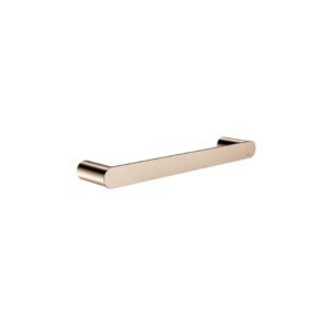 front view of Meir Curvaé 300mm Guest Hand Towel Rail Champagne Rose Gold
