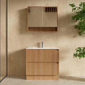 900mm fluted vanity, front view, at topware