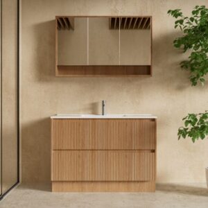 1200mm fluted vanity, front view, at topware