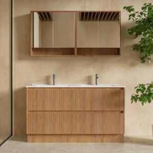 front view of 1500mm fluted vanity at topware