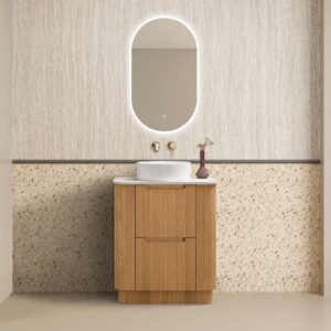 freestanding fluted vanity in 750mm size at Topware