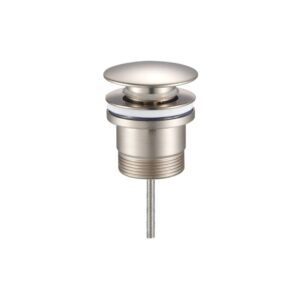 brushed nickel pop up waste, pull out type