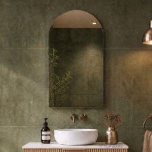 Topware Arch 500mm wide plywood mirrored shaving cabinet