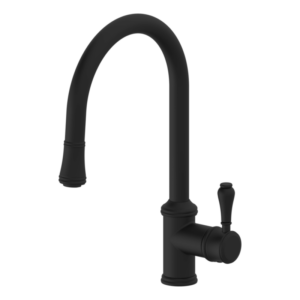 Provincial Single Lever Kitchen Mixer with Pull Out in Black