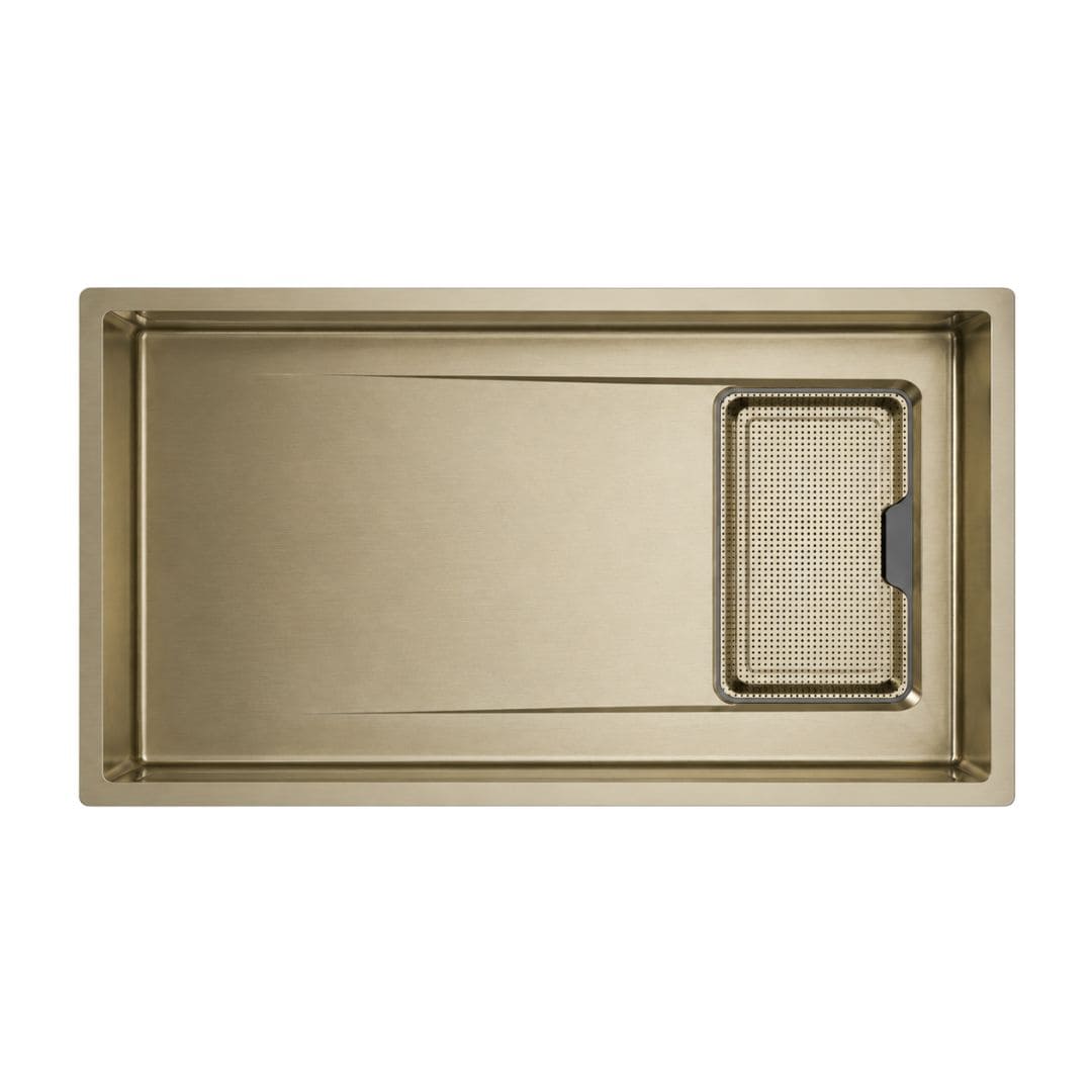 Novaq 810x 450 mm Large Gold Steel Kitchen Sink