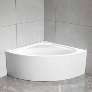 1350mm gloss white corner Japanese style triangle bath at topware