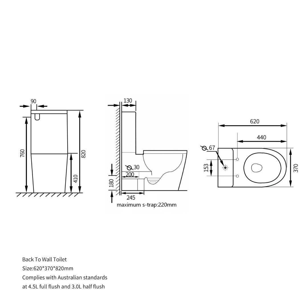 Flash Tornado & Rimless Short Projection Toilet Suite - Image 3