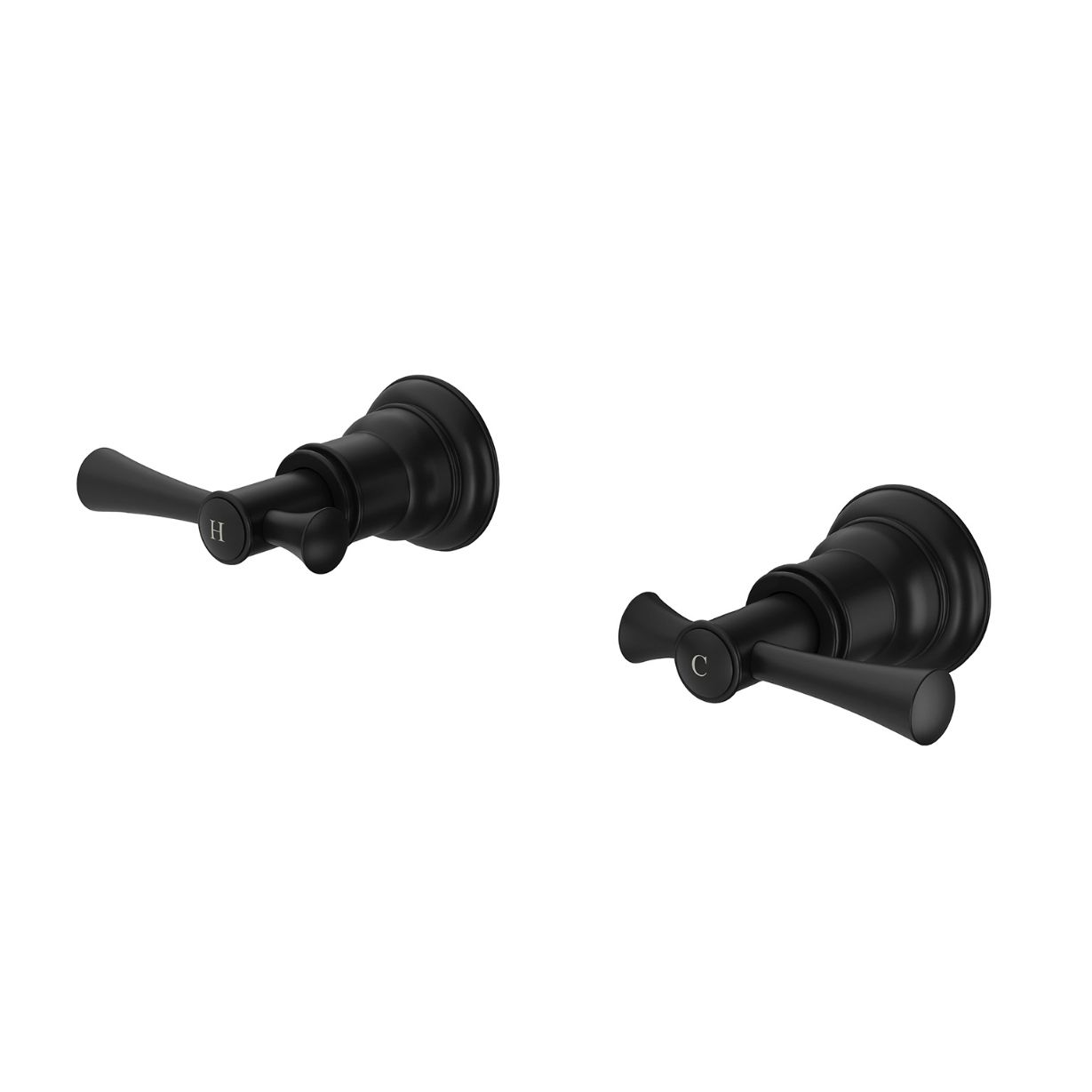 Phoenix Cromford Traditional Wall Top Assemblies - Matte Black
