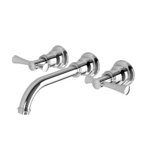 Phoenix Cromford Traditional 180mm Wall Basin / Bath Set - Chrome