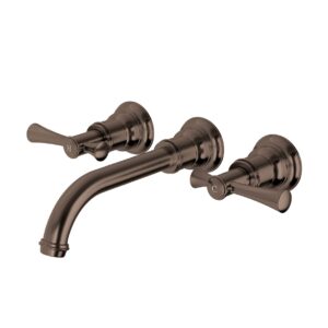 Phoenix Cromford Traditional 180mm Wall Basin / Bath Set - Brushed Bronze