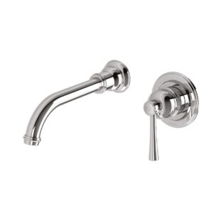 Phoenix Cromford Traditional Wall Basin / Bath Mixer Set 180mm (Complete Kit) - Chrome