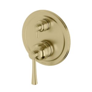 Phoenix Cromford Traditional Shower / Bath Diverter Mixer (Complete Kit) - Brushed Gold