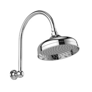 Phoenix Cromford Traditional High-Rise Shower Arm and Rose 210mm - Chrome
