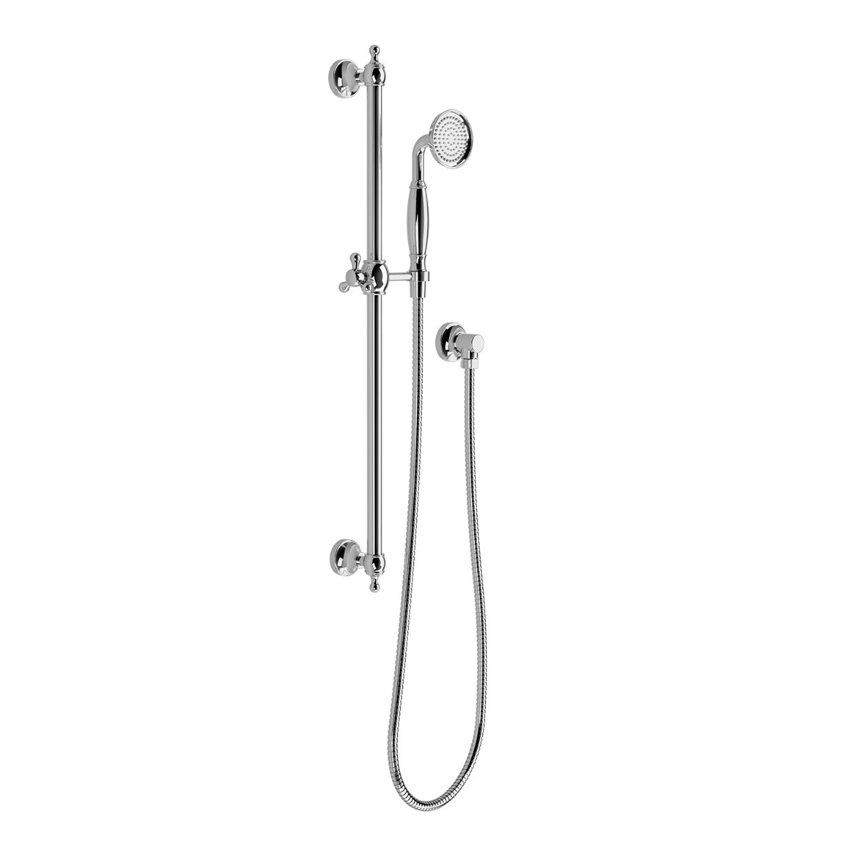 Phoenix Cromford Traditional Hand Shower on Rail - Chrome