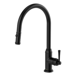 Phoenix Cromford Traditional Pull Out Sink Mixer 230mm - Matte Black