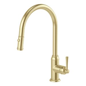 Phoenix Cromford Traditional Pull Out Sink Mixer 230mm - Brushed Gold