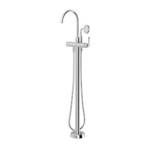 Phoenix Cromford Traditional Floor Mounted Bath Mixer with Hand Shower - Chrome