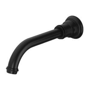 Phoenix Cromford Traditional Wall Basin / Bath Outlet 180mm - Matte Black