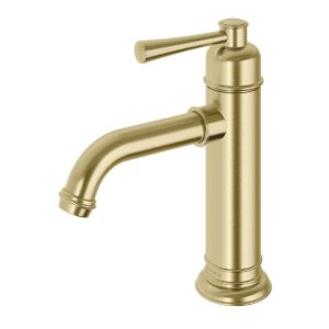 Phoenix Cromford Traditional Basin Mixer - Brushed Gold