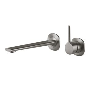 Phoenix Vask SwitchMix Wall Basin / Bath Mixer Set Pin Up (Complete Kit) - Brushed Carbon
