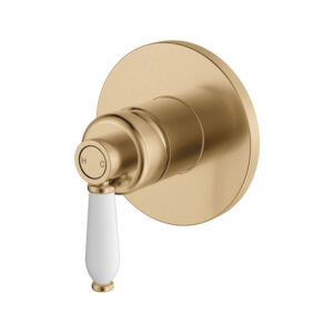 Eleanor Vintage Wall Mixer, Urban Brass / Ceramic