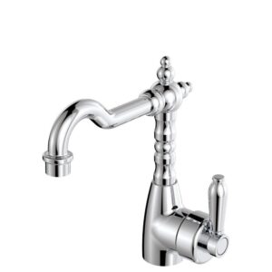 Eleanor Vintage Shepherds Crook Basin Mixer, Chrome