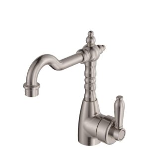 Eleanor Vintage Shepherds Crook Basin Mixer, Brushed Nickel