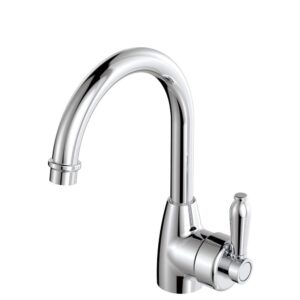 Eleanor Vintage Gooseneck Basin Mixer, Chrome