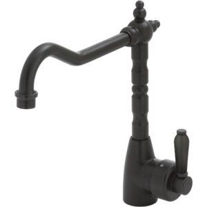 Eleanor Vintage Shepherds Crook Sink Mixer, Matte Black