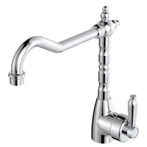 Eleanor Vintage Shepherds Crook Kitchen Sink Mixer Chrome