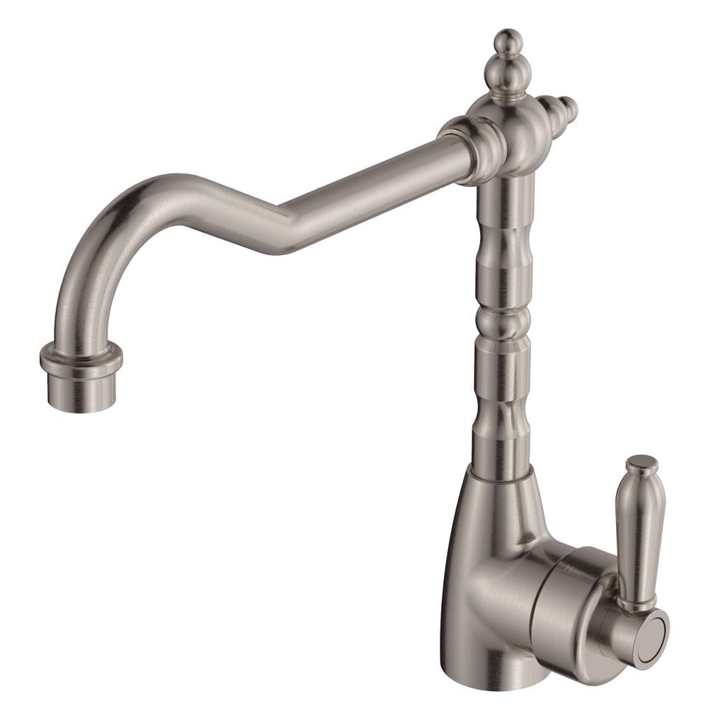 Eleanor Vintage Shepherds Crook Kitchen Sink Mixer Brushed Nickel