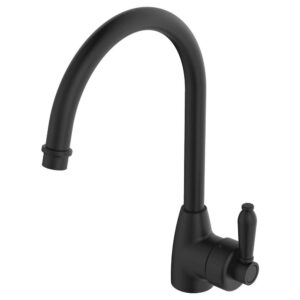 Eleanor Vintage Gooseneck Sink Mixer, Matte Black