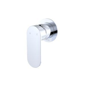 chrome fienza paddle style empire shower mixer with small cover plate at topware