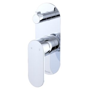 chrome Fienza empire slim shower diverter mixer on oval plate at topware bathrooms