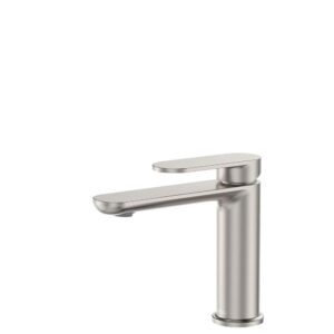 brushed nickel empire fienza short basin mixer - cold start modern technology at topware