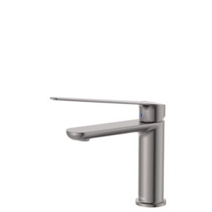 gun metal fienza empire slim care disabled extra length short basin cold start mixer at Topware