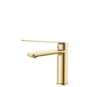 gold urban brass fienza empire slim care disabled extra length short basin cold start mixer at Topware