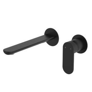 black Fienza empire slim paddle mixer spout 2 piece combo at topware