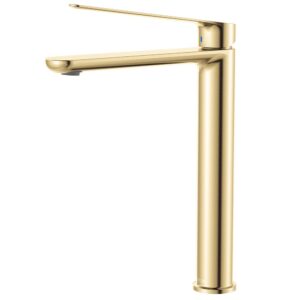 gold urban brass fienza empire slim care disabled extra length tall basin cold start mixer at Topware