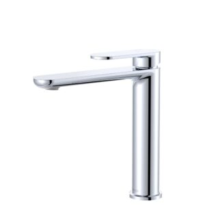 chrome empire fienza mid-size basin mixer - cold start modern technology at topware