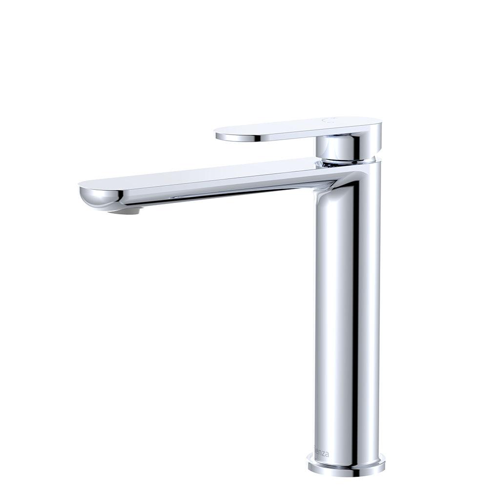 chrome empire fienza mid-size basin mixer - cold start modern technology at topware