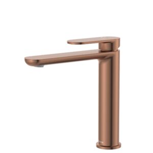 copper empire fienza mid-size basin mixer - cold start modern technology at topware