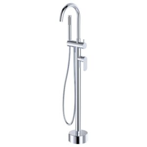 chrome fienza empire freestanding bath filler mixer spout and hand shower full set at Topware