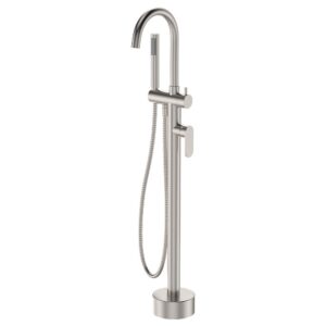 Nickel fienza empire freestanding bath filler mixer spout and hand shower full set at Topware