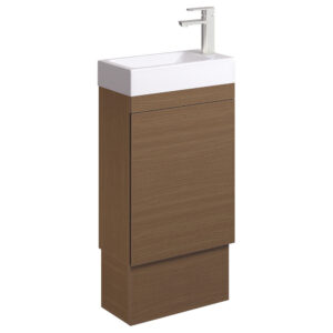 Denzel Edge 450mm Ensuite Walnut Freestanding Vanity