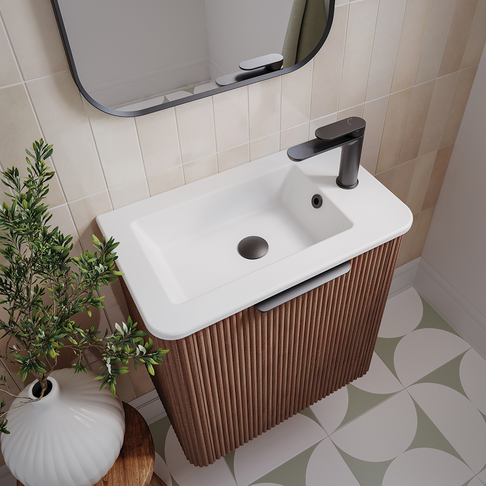 Minka Mini 550* 335mm Walnut Wall-Hung Vanity - Image 2