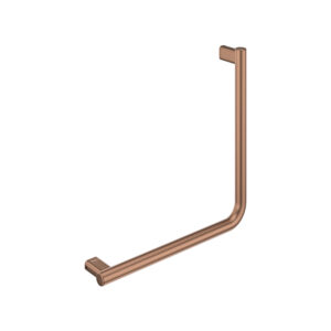 90° Care Slimline Ambulant Care Hand Grab Rail, Brushed Copper