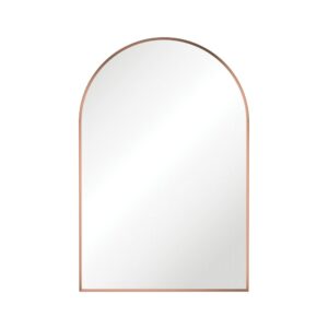 fienza 600 wide copper framed mirror with white background at topware